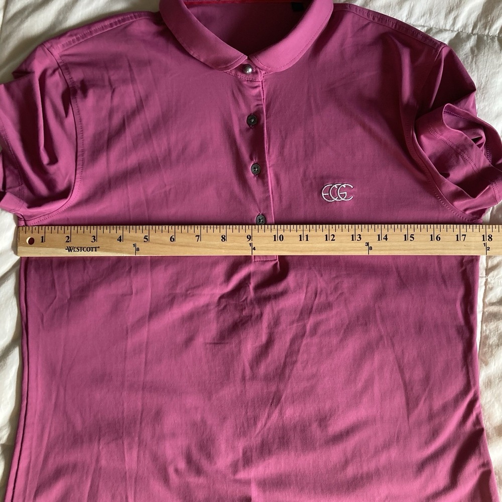 Greyson Scarlett Performance Golf Polo Womens M Pink SS Stretch Sporty Athletic - Picture 11 of 13